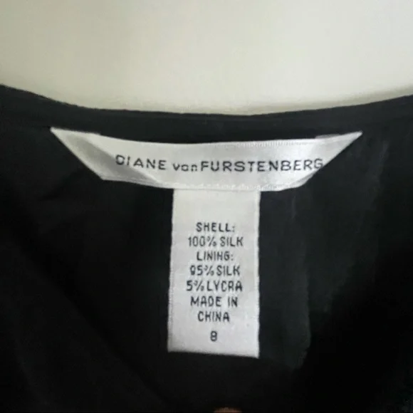 Diane Von Furstenberg Black Silk Slip Dress - Picture 3 of 4